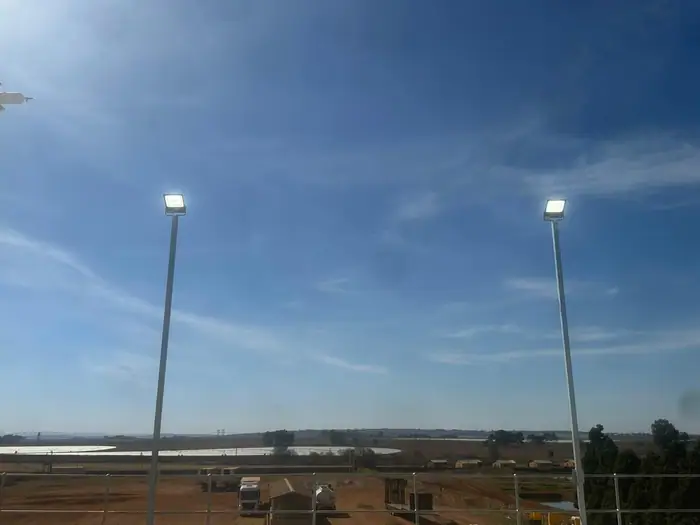 New galvanised light masts