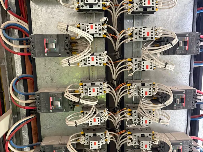 Motor control centre, laced and labelled