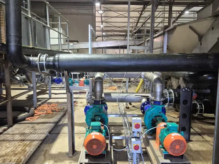 Twin pump sets on stainless skid